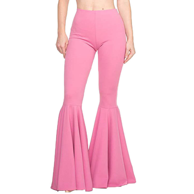 Vêtements pour femmes sirène grande taille taille haute slim élastique loisirs mode évasé YH8051_voghion.com