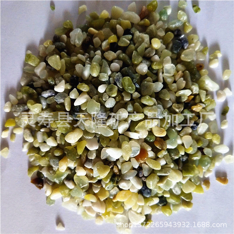 廠家批發玉石顆粒 抛光玉石砂 沙療床養生房用玉石沙 綠色石子