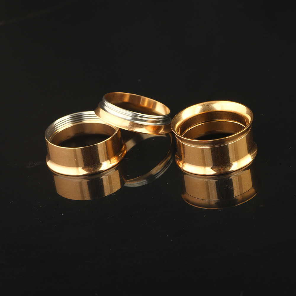WISH Cross-Border Internal Thread Gold Ear Expander Plugs - 20mm Stainless Steel Ear Tunnels detail image 9