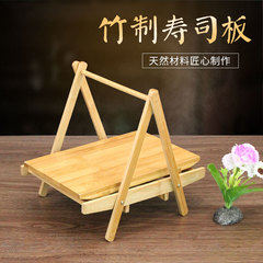 Bamboo sushi container, sushi display table, Korean cuisine, long square tray, sushi creative tableware, hot pot restaurant serving plate