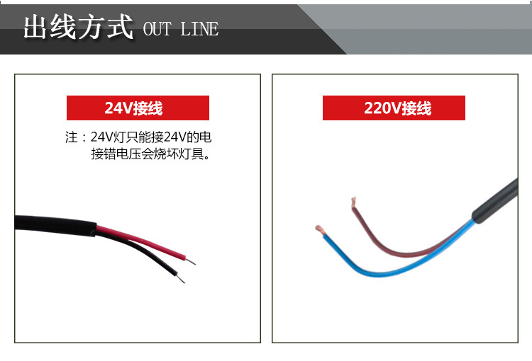 九家led台钻机床工作灯5W 220V M10螺牙