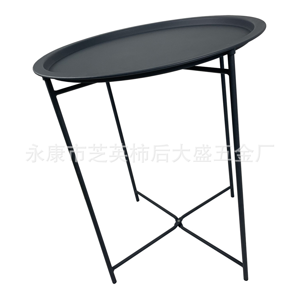 Suministro directo de fábrica de metal de cuatro patas de pulverización de plástico Mesa Redonda mesa de comedor de hierro al aire libre bar cafetería mesa de ocio