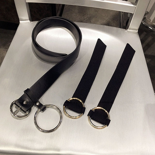  Four Seasons Korean Style New Fashion Large Hoop Women's Leather Wide Belt Korean Style Pin Buckle Belt Women's Trendy