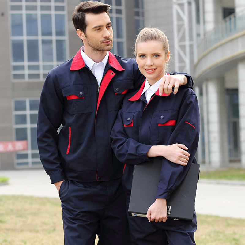 Long-sleeved work clothes suit men's work protection clothing spring and autumn wear-resistant work clothes coat repair factory tooling auto repair factory clothing work clothes