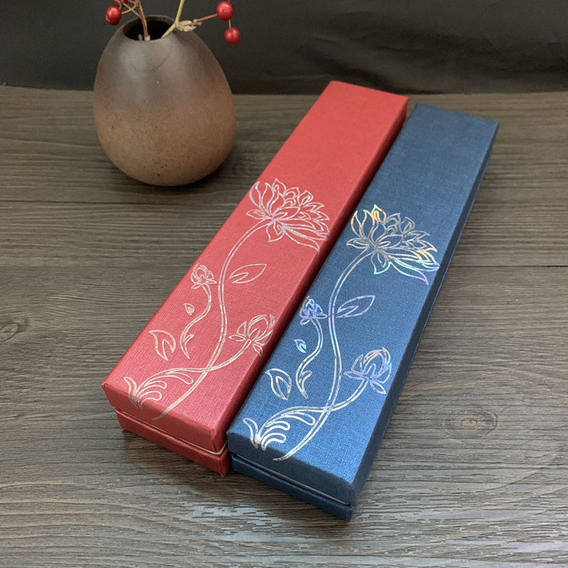 发簪盒项链盒手链盒包装烫金莲花古风首饰配饰精美高端纸质礼盒