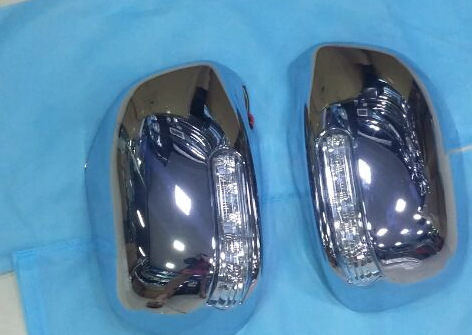 适用于海拉克斯VIGO2006-2012后视镜盖带LED灯后视镜壳带灯镜盖