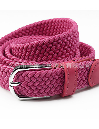 Cinturón de estilo estilo simple con agujero de pin en forma de cuerda de cáñamo