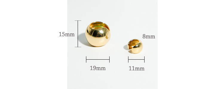 5g Weight 0.05µm-0.08µm Gold Plating Thickness Electroplating Gold Plating Process Copper Ear Needle Material 1 Piece Streetwear C Shape Copper Ear Clips