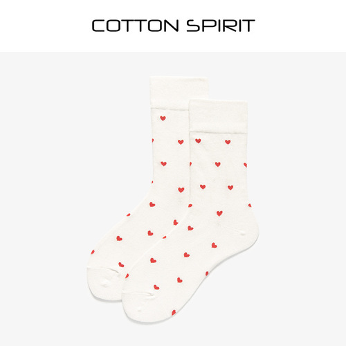 Cotton spirit socks women's mid-calf socks cotton ins trendy socks internet celebrity love cute Japanese socks spring and autumn style