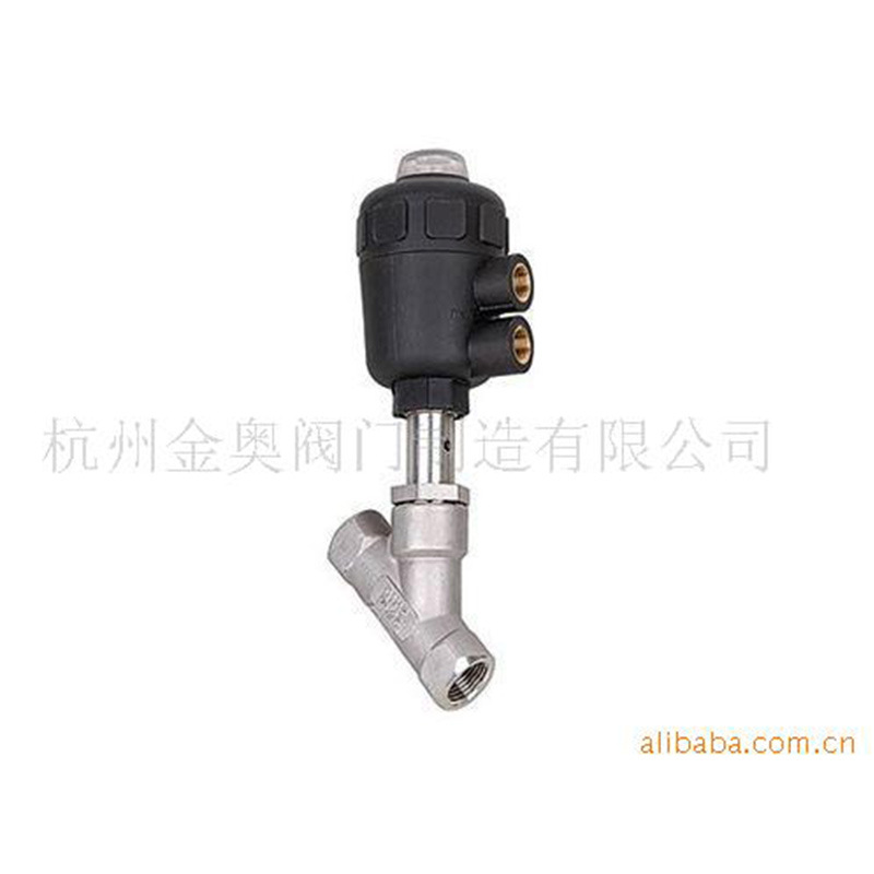 供应 金奥单向Y型气动角座阀 厂家批发法兰丝口调节调压角阀