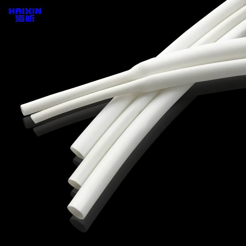 白色热缩管4mmPE热缩套管 批发可裁切绝缘WOER/沃尔阻燃UL热塑管