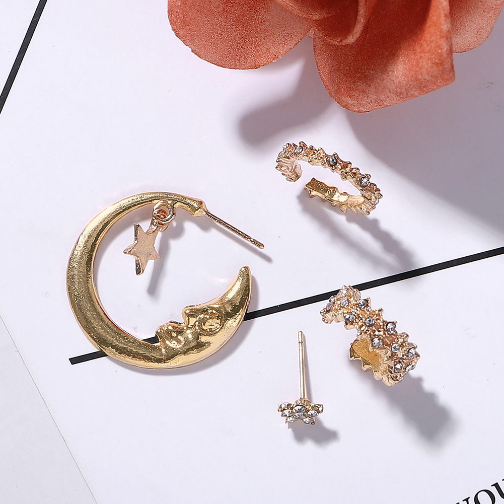 2019 Style Coréen New Trendy Près Boucles D'oreilles Ins Style Boucles D'oreilles Niche Conception Boucles D'oreilles Jiaqi Ornement En Stock display picture 2