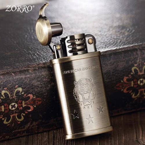 ZORRO Vintage Windproof Kerosene Lighter for Men, Gift Idea Creative Lighter, Lao Jiumen Lighter, 520