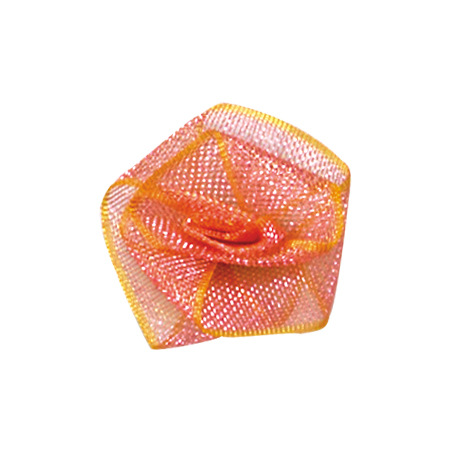 Yao Ming hecho a mano de 1,5 cm de ancho de la cinta Rosa cinta multicolor té Rosa tocado horquilla cuerda de pelo Decoración