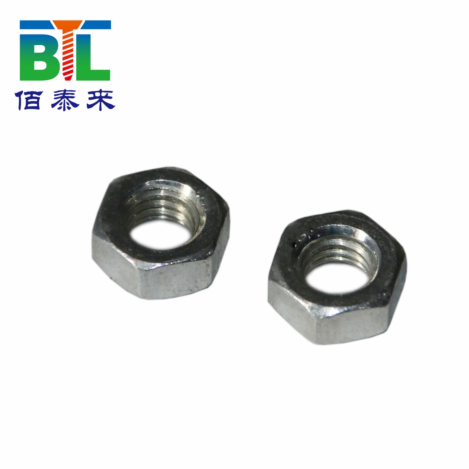 永年厂家直销供应国标细牙薄型六角螺母幼齿扁外六角螺帽镀锌