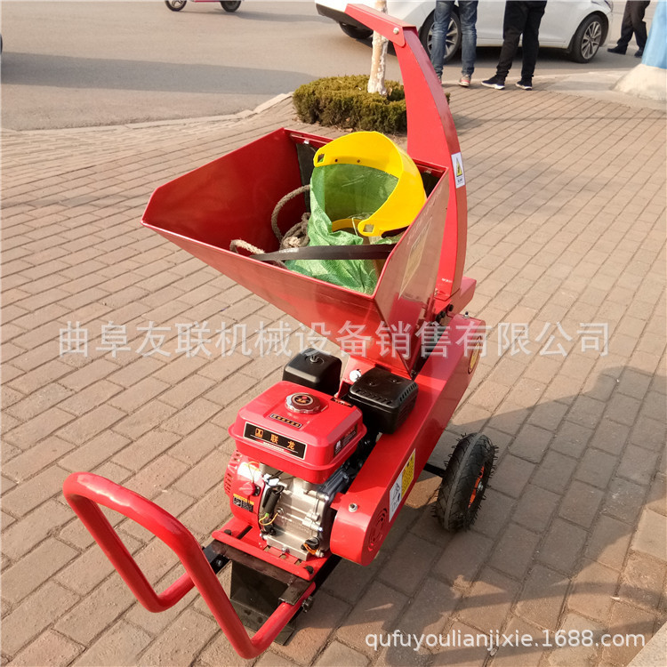 家用汽油树枝碎枝机 移动式树木碎枝机 便携式汽油柴油碎枝机 59