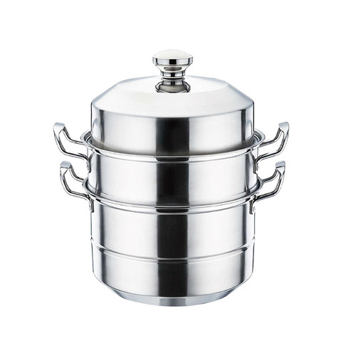 Factory direct sales household multi-layer large-capacity steamed bun soup thickened multi-functional fish steamer 40CM three-layer steamer