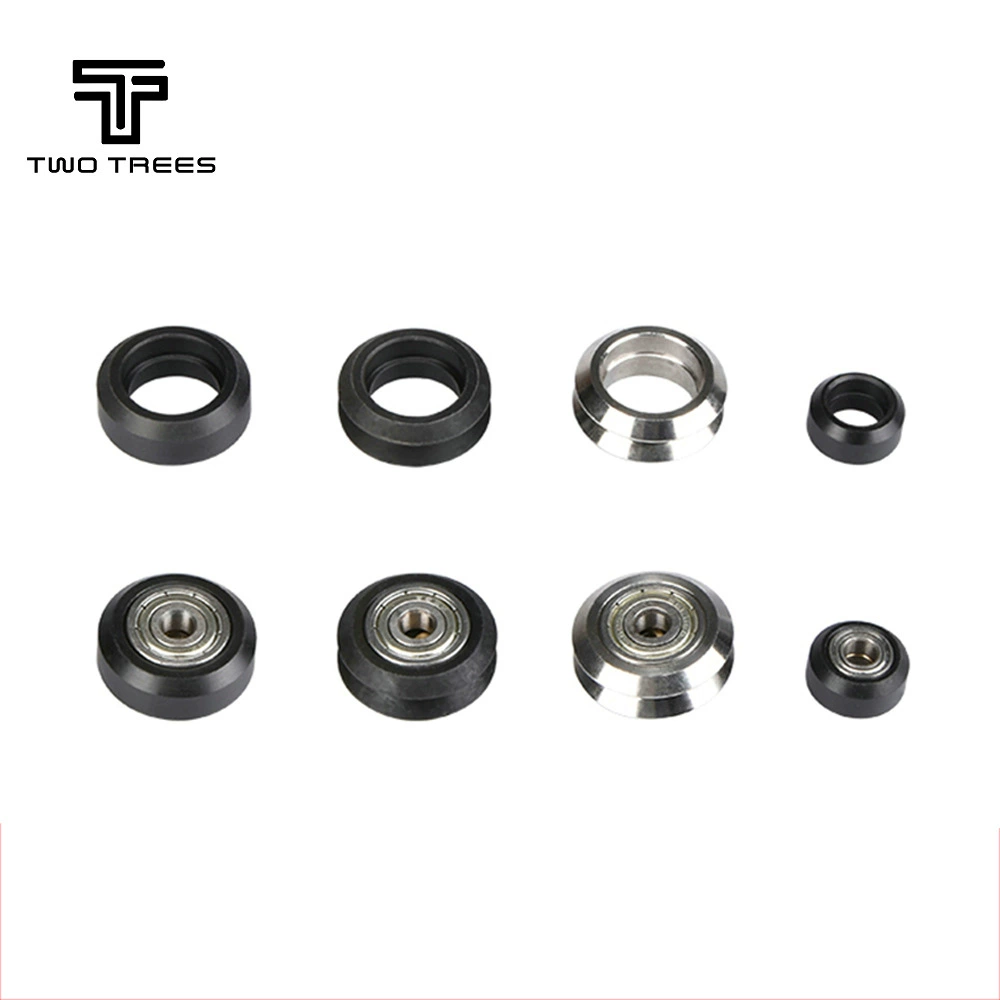 Аксессуары для 3D-принтеров универсальное колесо POM с подшипниковым пластиковым натяжным колесом Черный подшипник алюминиевый профиль V-образное колесо