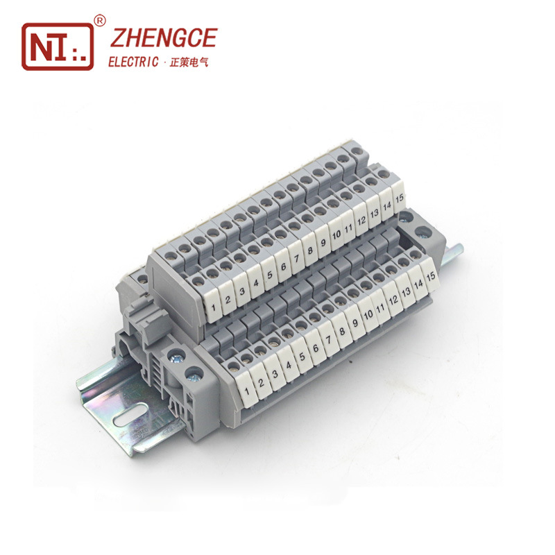 厂家直销弹簧操作机构用15位双层接线端子排MBKKB2.5组合式接线排