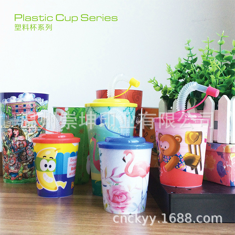 厂家销售广告礼品塑料水杯 单层PP塑料杯 带盖咖啡杯饮料杯