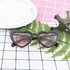 Cute trend sunglasses heart shaped, glasses heart-shaped solar-powered, suitable for import, European style