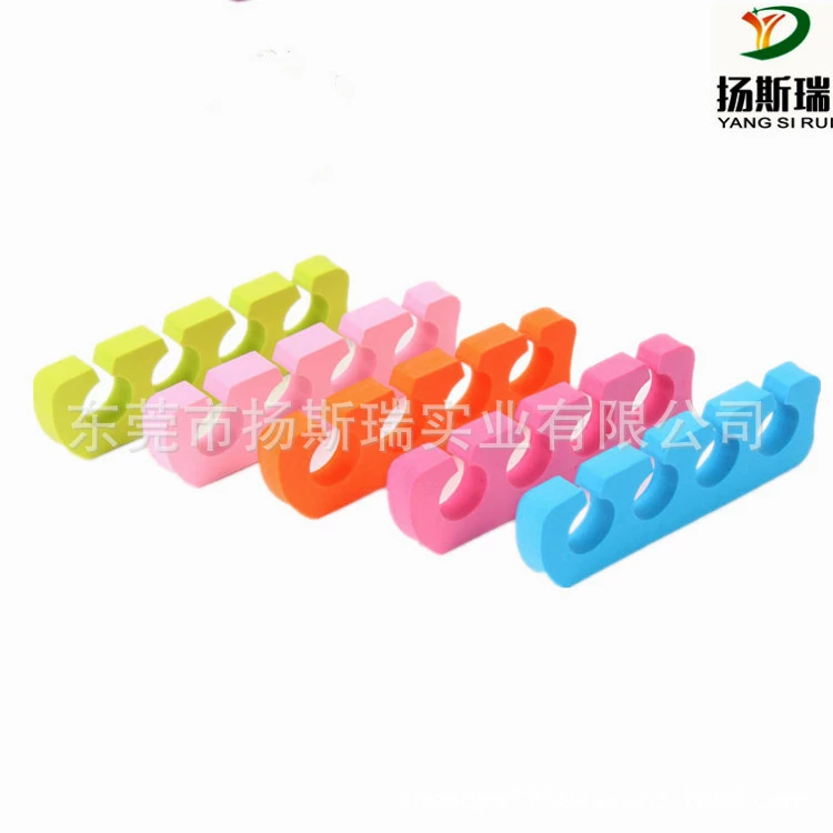 Инструмент для дизайна ногтей EVA делитель пальца разделитель пальца ноги пены изоляция и фиксация пальца ноги анти -- перелива клей Вспомогательный зажим ноги пены