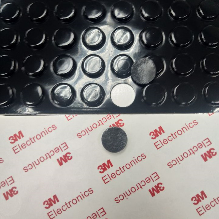 Round silicone anti -sliding pad semi -round black silicone pad…
