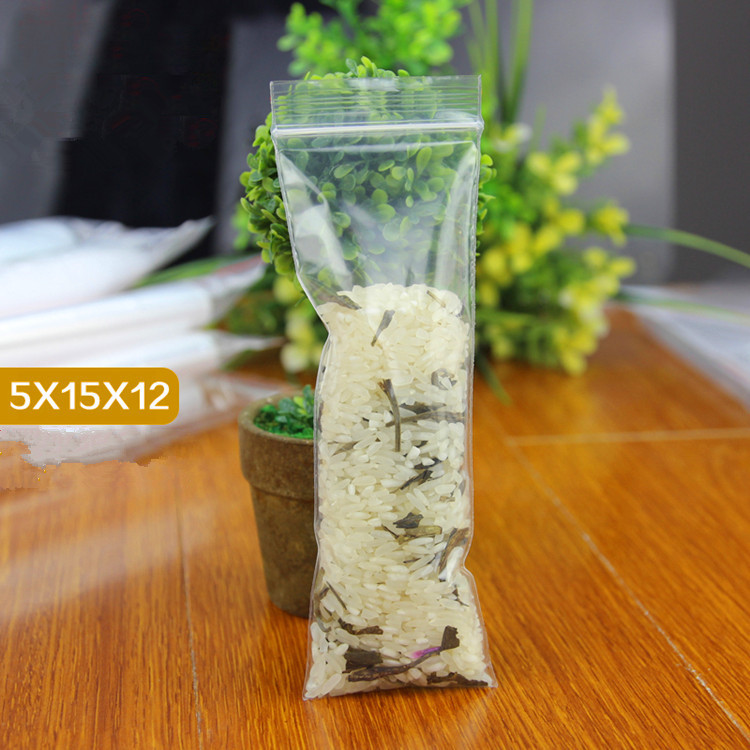 自封口包装袋5*15pe长条密封防潮袋子批发自封袋 透明 加厚12丝