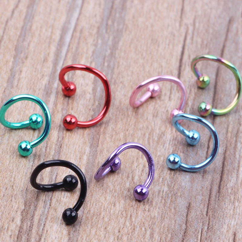 Pointed titanium steel lip stud product view
