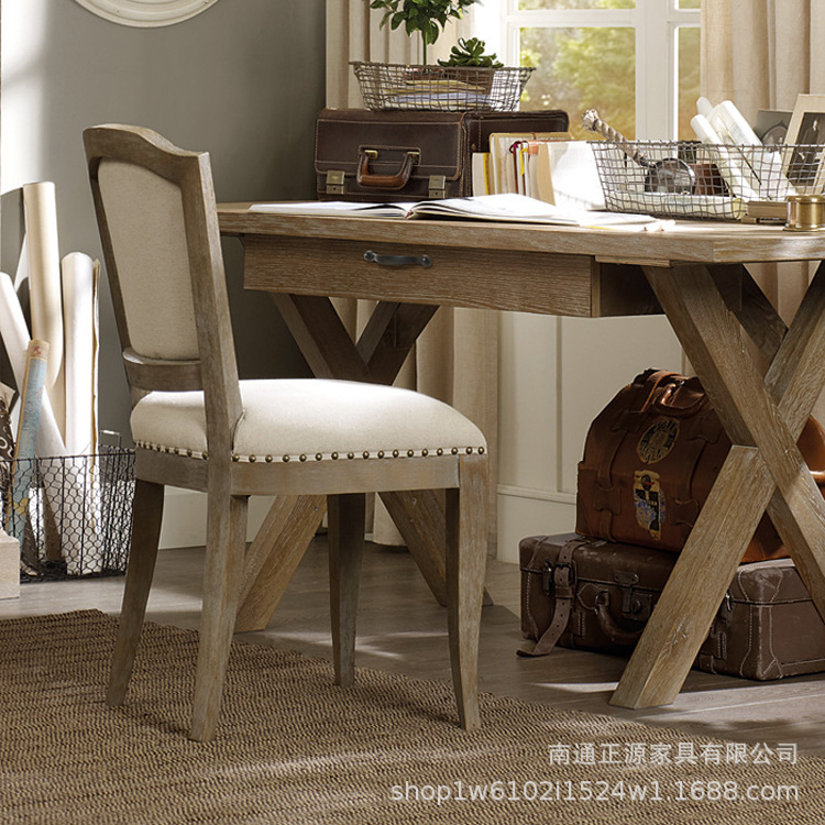 American rural solid wood desk minimalist style oak writing desk…