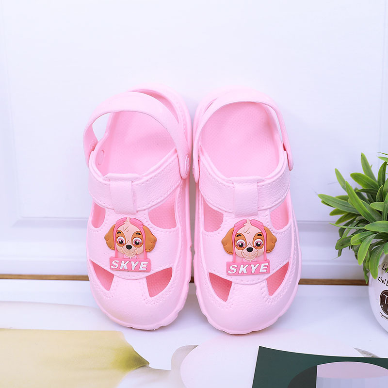 夏季儿童洞洞鞋1-3岁女宝宝室内凉拖鞋 婴幼儿男童小孩包头鞋