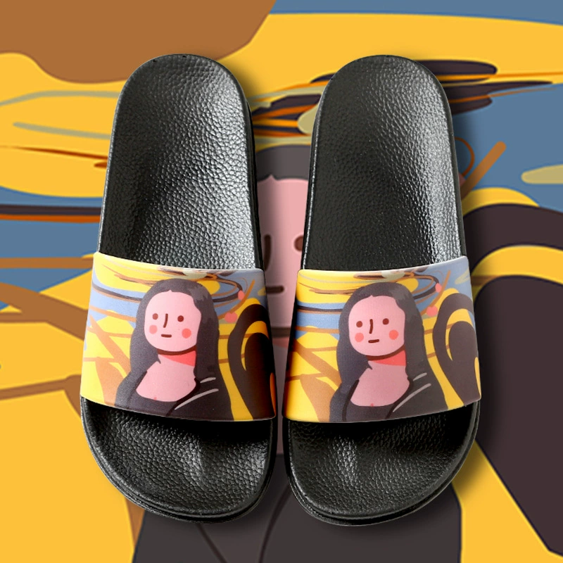 Тапочки Fat Na Lisa, мужские и женские модные персонализированные Нескользящие домашние и наружные тапочки Kuso с мягким дном