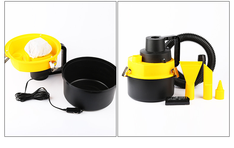 Car accessories: Car vacuum cleaner for home and car use, dual-function for dry and wet cleaning, with high power and strong suction