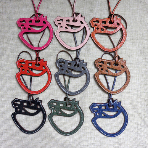 PU leather hollow horse head bag pendant