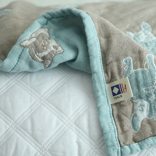 新款日系棉6层褶皱加厚枕头巾男女学生单人纱布枕头巾