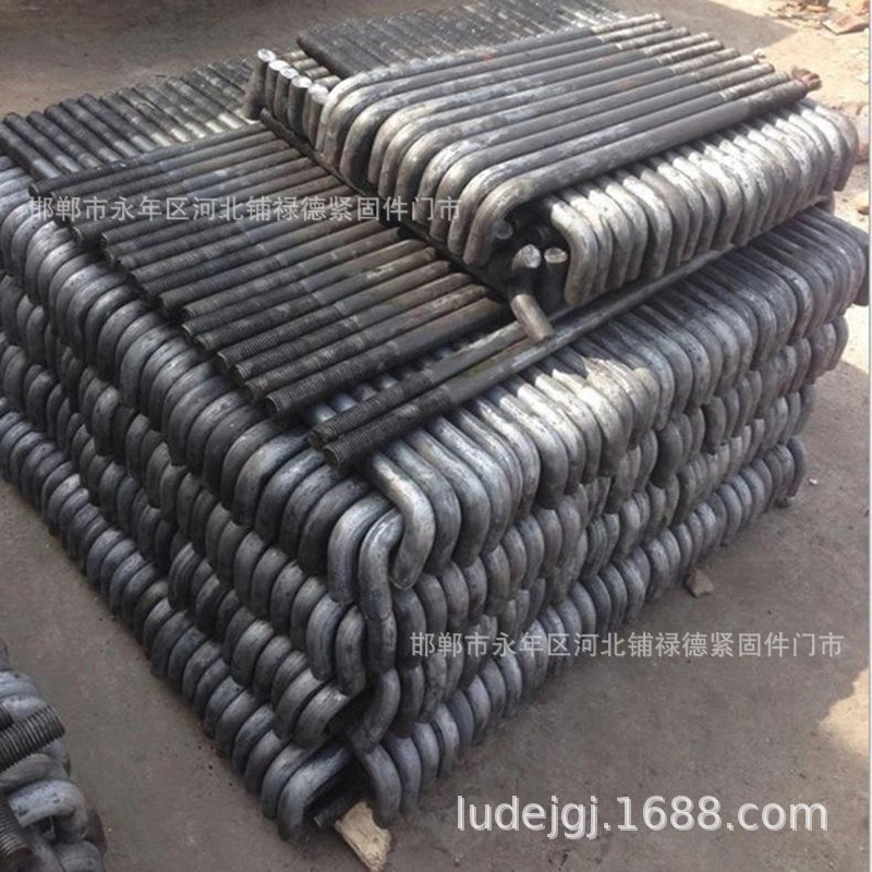 厂家现货方U丝地脚螺丝地脚螺栓预埋件7字地脚可按图纸现做9字U型