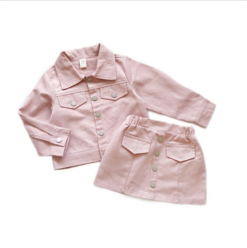 2024 Children's Clothing Spring New Girl Skirt Suit Baby Girl Fashion Two-Piece Suit Girls Internet Celebrity Suit Western Style