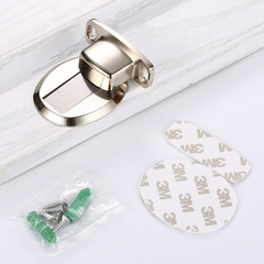 不鏽鋼實心隱形地吸 免打孔配膠 鋅合金磁碰扣 防撞門擋強磁門吸