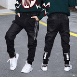 Осенние штаны для мальчиков, детские джинсы, в западном стиле, подходит для подростков, коллекция 2021, детская одежда