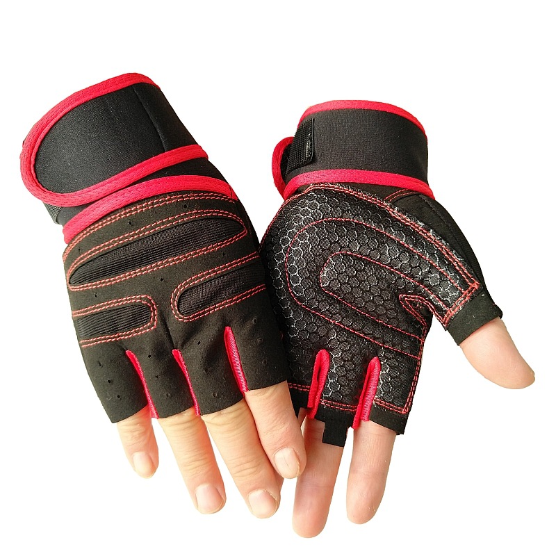春季健身户外运动护掌护腕硅胶防滑薄款防起茧男半指举重手套定做