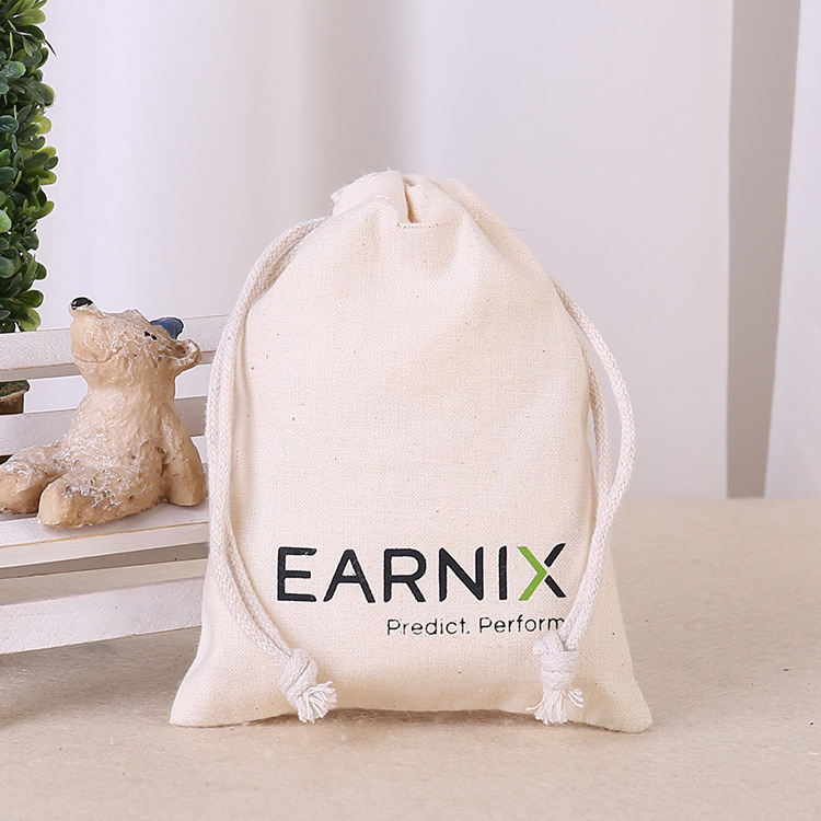 批发时尚便携式购物棉布袋精美服饰小饰品收纳帆布束口袋订制