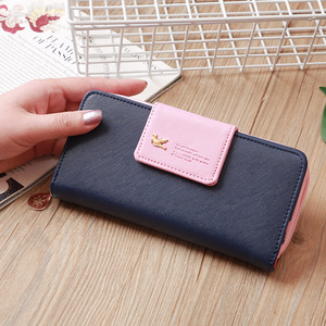 Leather Large-capacity Clutch Bag Elongated Concealed Buckle Wallet Card Holder display picture 29