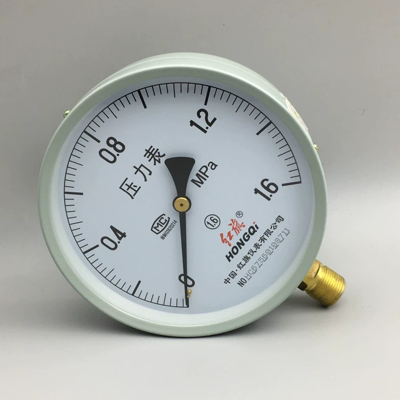 Красный флаг Y-200 Y-250 обычный манометр Вакуумный манометр давление воды барометр 0-0.6 1 1.6 2.5 MPA