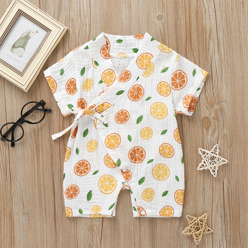 Short-sleeved Kimono Soft  Comfortable Printing Baby Romper Jumpsuit Hot Sale display picture 12