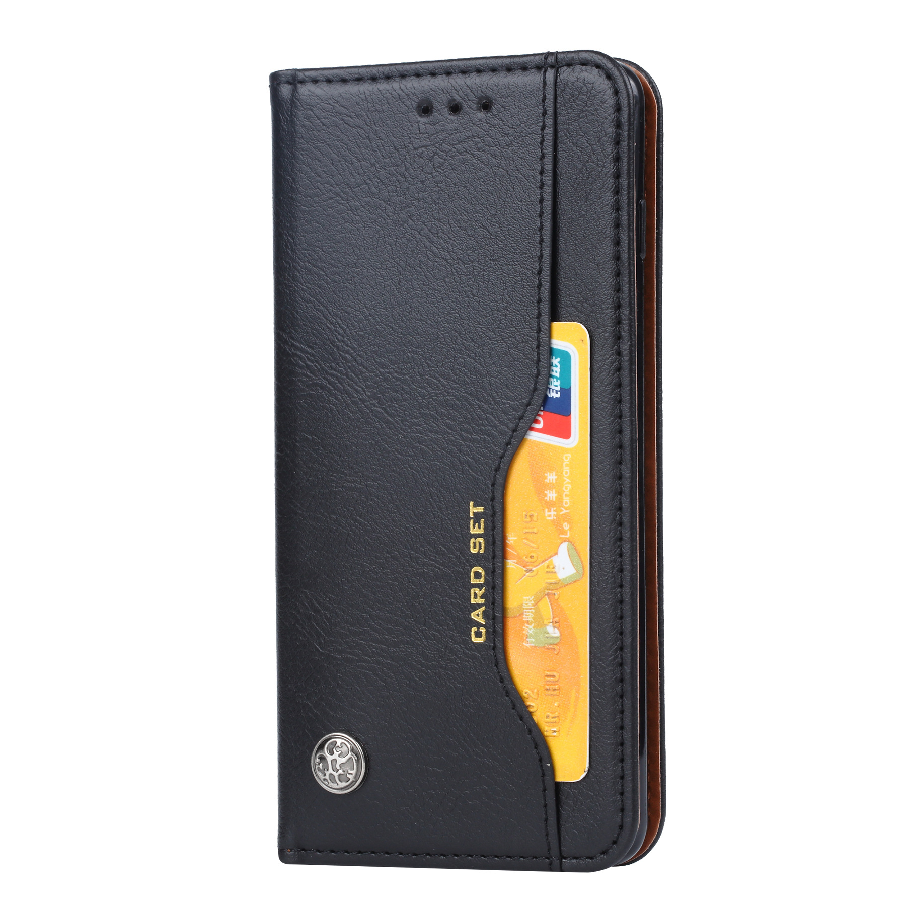 Adecuado para Samsung s10plus Funda de cuero clásico amasador Tarjeta de cuero magnético Funda de cuero S10 caso protector de negocios caso de teléfono