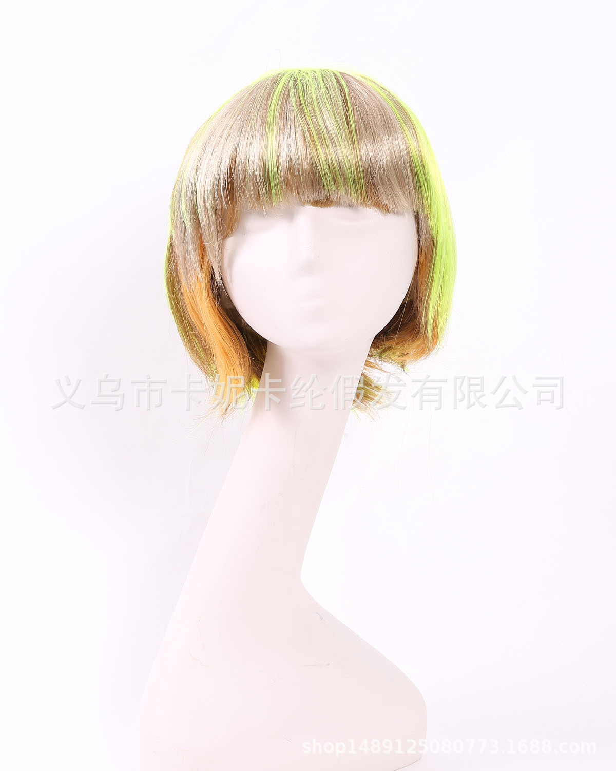 BOB estudiantes de cabello corto estilo nuevo lino verde europeo