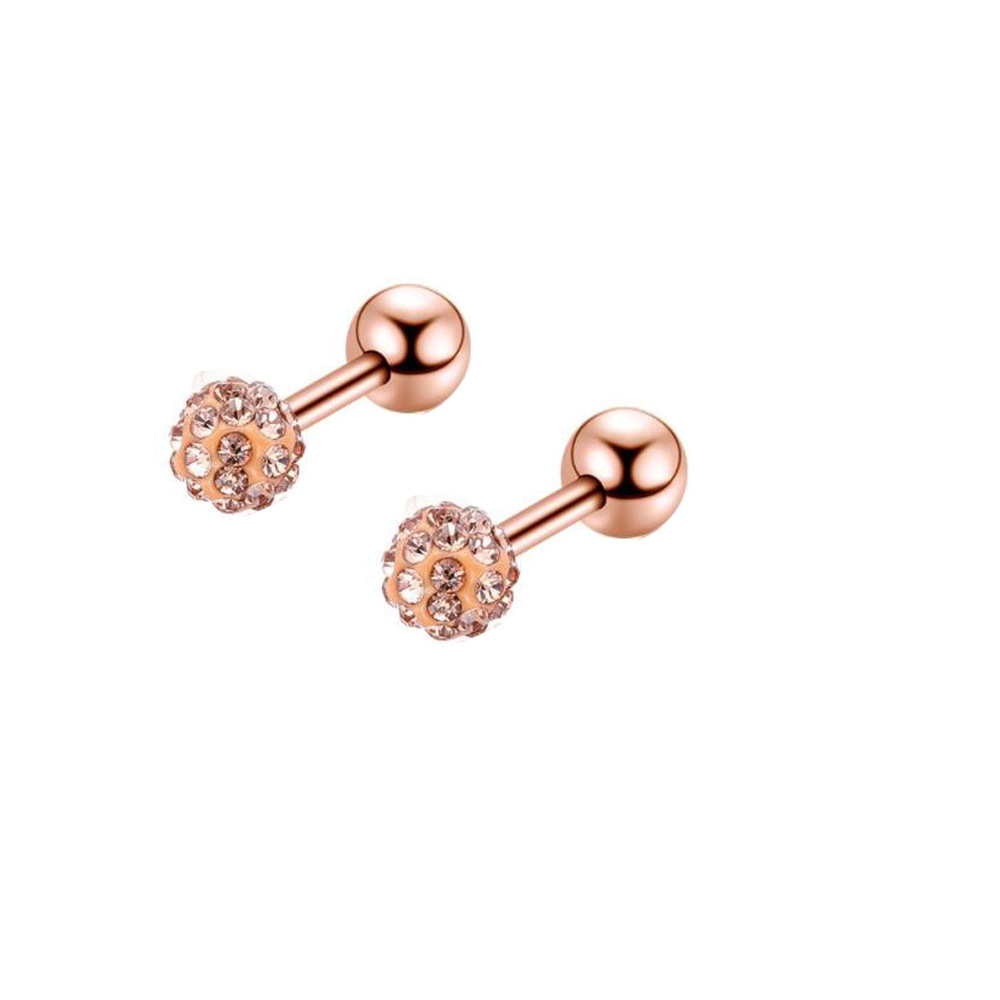 Style Simple Géométrique Acier Inoxydable Incruster Zircon Boucles D'oreilles 1 Pièce display picture 12