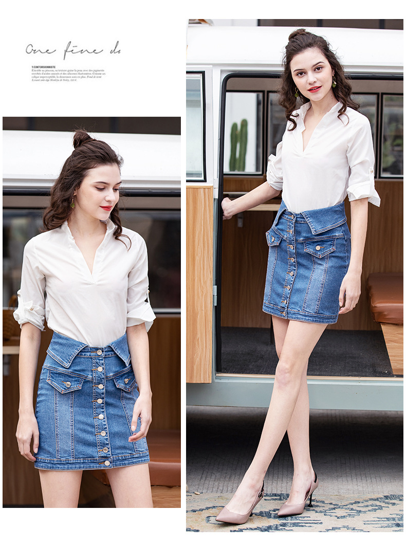 Jupe femme CARTE DES POISSONS en Cow-boy - Ref 3330457 Image 36