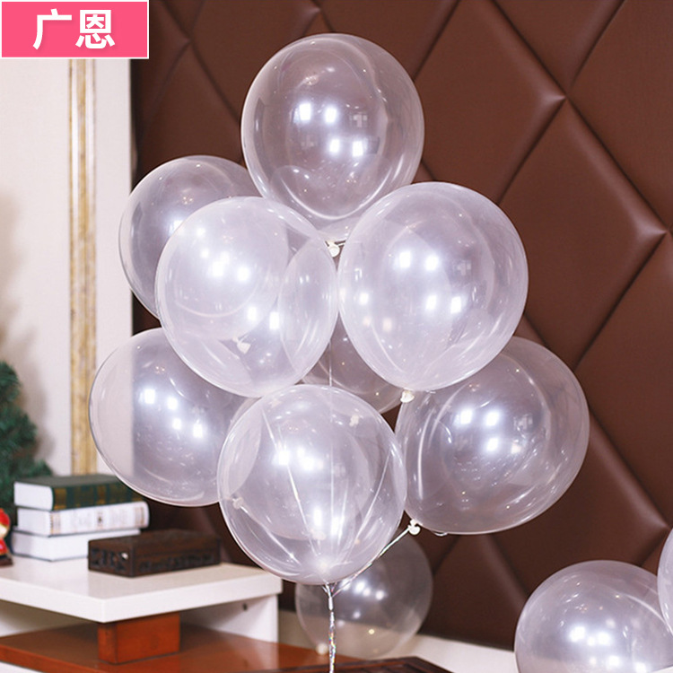 Double-layer latex round balloon
