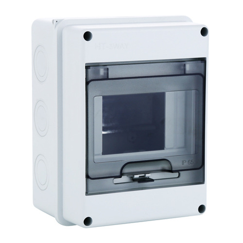 Outdoor plastic waterproof distribution box HT5 loop position outdoor open wiring strong power box surface-mounted transparent cover to prevent rain